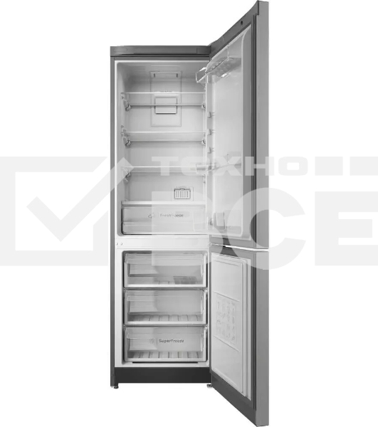 Холодильник Indesit ITS 5180 G серебристый двухкамерный 220/78л морозилка снизу, No Frost