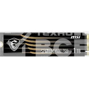 Накопитель SSD MSI SPATIUM M480 PRO, 1000GB, M.2 2280, PCIe 4.0 x4, NVMe, R/W 7400/6000