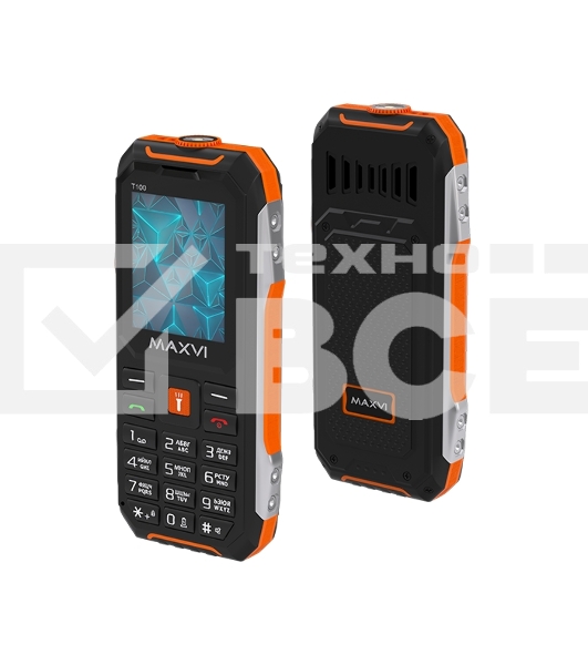 Мобильный телефон Maxvi T100 оранжевый
