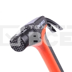 Молоток-гвоздодер PATRIOT NHF 450 L, кругл.боёк 450 гр, 50-58 HRC, fiberglas+TPR  рукоять, малый вес, компактный размер, антивибрацион.система, магнитный гвоздодержатель, покрытием PTFE (Teflon), 650 гр, 400 мм, фото3