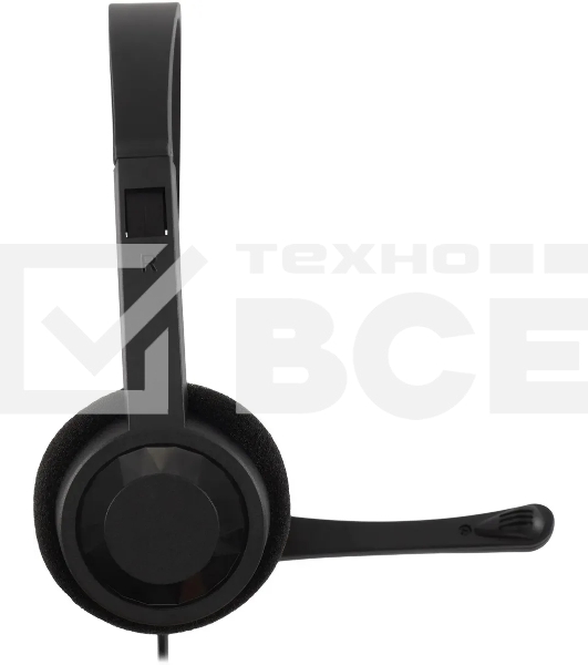 Гарнитура проводная с микрофоном Оклик HS-M600 черный 1.8м накладные оголовье (1900372)