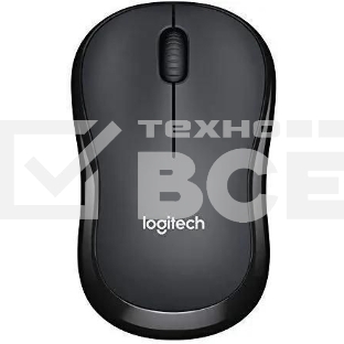 Мышь беспроводная Logitech B175 черный, 1000 dpi, радиоканал, USB, кнопки - 3