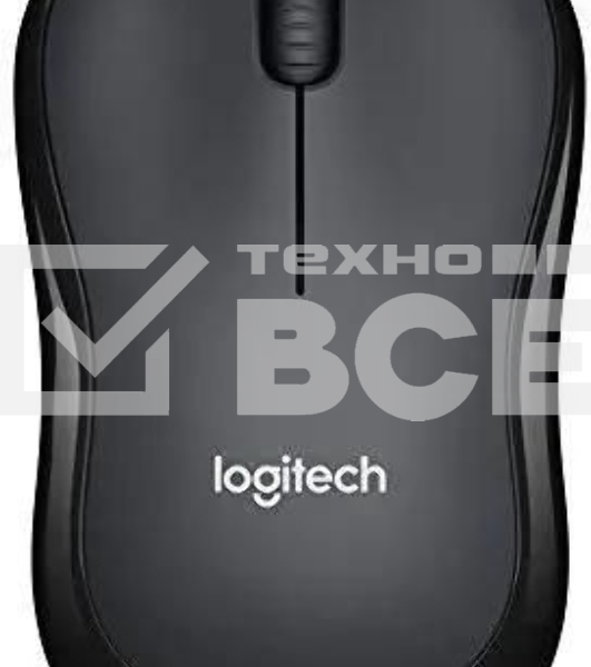 Мышь беспроводная Logitech B175 черный, 1000 dpi, радиоканал, USB, кнопки - 3