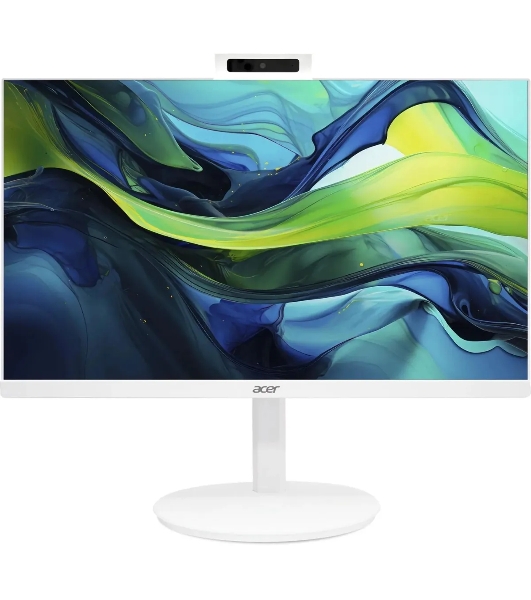 Моноблок Acer Aspire C24A-GRPL 23.8' Full HD Core 5 120U (1.4) 16Gb SSD 512Gb Graphics CR Eshell GbitEth WiFi BT 90W клавиатура мышь Cam белый 1920x1080