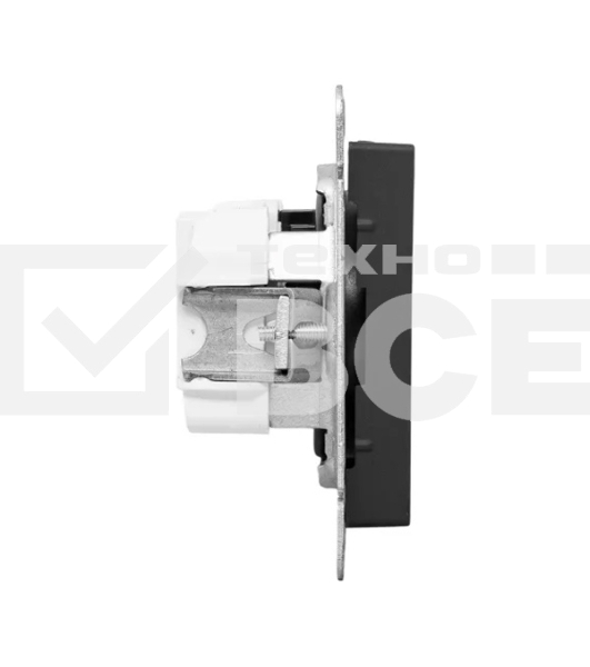 Розетка EKF UP1-SOB-100 СП Эпика 16А без заземл. без шторок механизм черный