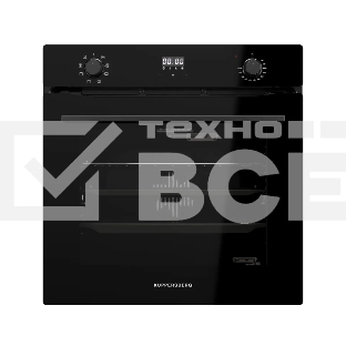 Духовой шкаф Kuppersberg, High-Tech, 72 л, поворотное/сенсорное управление, дисплей, таймер, 7 режимов, макс. температура 300 градусов, телескопические направляющие (на 1 уровень), доводчик двери, цвет черный, цвет фурнитуры черный