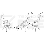 Кресло руководителя Бюрократ T-9923WALNUT/IVORY слоновая кость кожа крестовина дерево, фото5