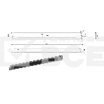 Фальш-панель на 1U Hyperline BPB19-1U-RAL9004 (BPB19-1U-RAL9005) с щеточным вводом, цвет черный (RAL 9004/RAL 9005), фото2