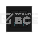 Выключатель Intro Accent 6-105-05 двойн. с подсветкой 10А-250В IP20 СУ AL/CU антрацит Б0063516, фото 1