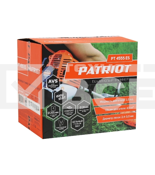 Бензиновый триммер PATRIOT PT 4555ES Country, с неразборной штангой
