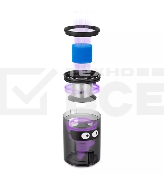 Пылесос ручной Kitfort КТ-5158 350Вт серый/черный