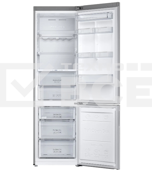 Холодильник Samsung RB37A5411SA графит двухкамерный 269/98л морозилка снизу, No Frost