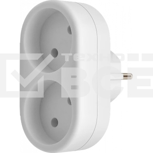Удлинитель Defender TA-02 2 розетки белый