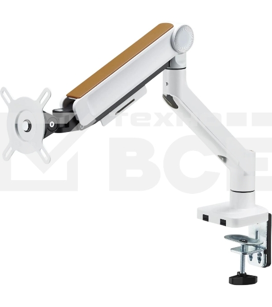 Кронштейн для мониторов Ultramounts UM732W белый/коричневый 17'-32' макс.8кг крепление к столешнице поворот и наклон