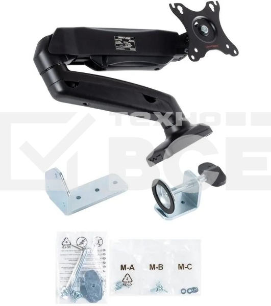 Кронштейн для мониторов Arm Media LCD-T21 черный 15'-32' макс.7кг настольный поворот и наклон верт.перемещ.