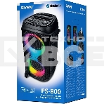 Колонка портативная Sven PS-800 черный 100W 2.0 BT 10м 4400mAh, фото3