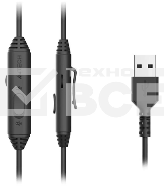 Гарнитура A4Tech FStyler FH100U чёрный, проводная, USB
