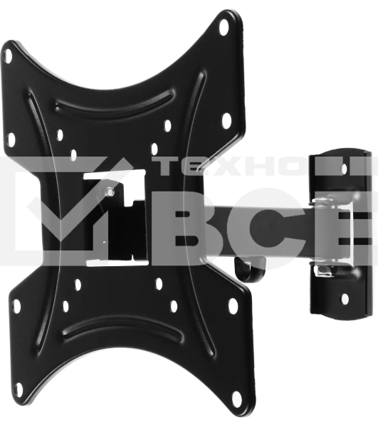 Кронштейн для телевизора Buro FL1S черный, 20'-48' макс. 15 кг, настенный, поворотно-выдвижной и наклонный