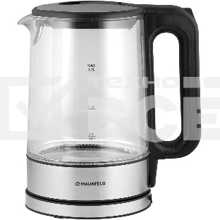 Чайник электрический Maunfeld MGK-612BK, 1.7л, стекло/металл