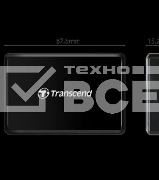 Кард-ридер Transcend RDF8/черный/SDXC,SDHC,microSDXC,microSDHC,CompactFlash,CompactFlash/USB 3.0/пластик