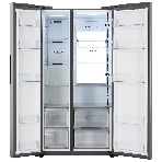 Холодильник Haier HRF-600DM7ERU серебристый двухкамерный 388/210л морозилка сбоку, No Frost, Side by Side, фото2