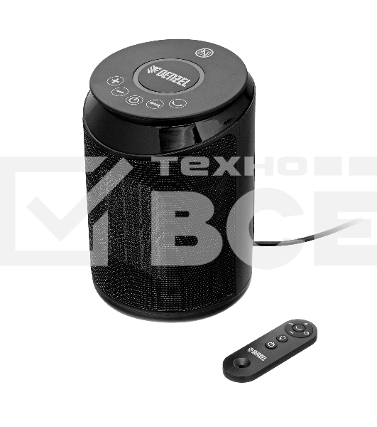 Тепловентилятор керамический Denzel DTFC-2000X, 1000/2000 Вт, 20 м2, 3 режима, пульт, Wi-Fi, термостат