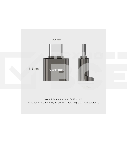 Картридер Vention OTG USB 2.0 CM / MicroSD - Серый