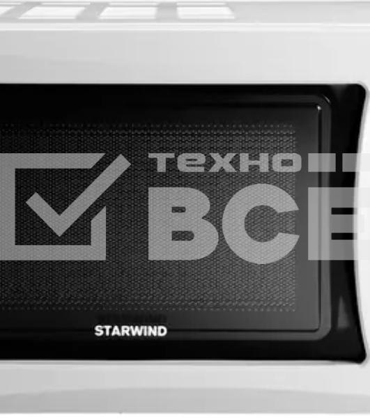 Микроволновая печь Starwind SMW3720 белый, 20 л, 700 Вт, переключатели - поворотный механизм