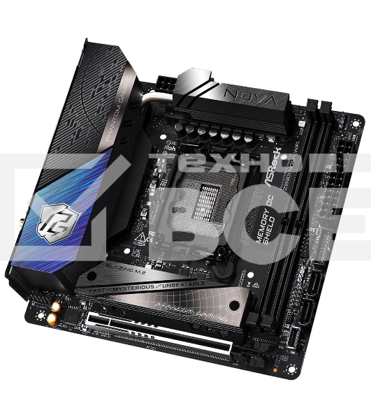 Материнская плата ASRock Z890I Nova WiFi, LGA 1851, Intel Z890, 2xDDR5, 2xSATA, 3xM.2, 1xPCIe 5.0 x16, 2xThunderbolt 4 Type-C, 6xUSB 3.2 Gen2, 2xUSB 3.2 Gen1, 2xUSB 2.0, 1xRJ-45, 1x5Gb LAN, 7.1, Mini-ITX