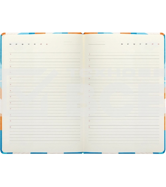 Ежедневник Deli COLORING CN148 A5 обложка картон 136 страниц, оранжевый