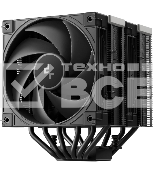Кулер для процессора DEEPCOOL AK620 G2 LGA1851/1700/1200/115X/AM5/AM4 (8шт/кор, TDP 260W, PWM, DUAL Fan 120мм, 6 тепл. трубок, Copper Base, Wood-grain top cover, черный) RET (R-AK620G2-BKNNMN-GJD)
