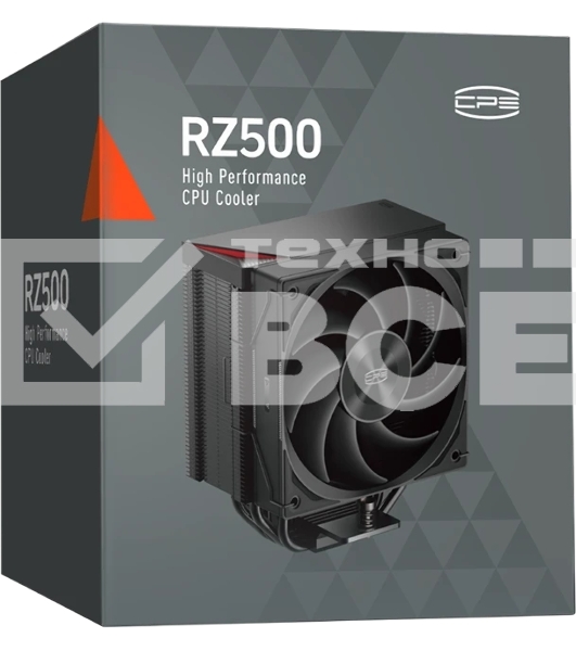 Устройство охлаждения (кулер) PcCooler RZ500 Soc-AM5/AM4/1200/1700/1851 черный 4-pin 32dB Al+Cu 250W Ret (RZ500-BKNWNX-GL)