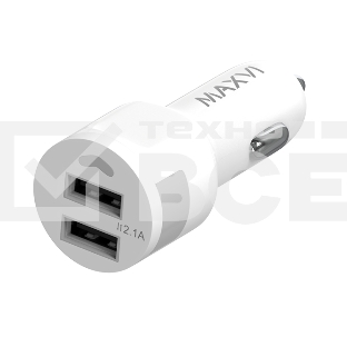 Автомобильное зарядное устройство Maxvi CCM-212 Plus M white 2.1A