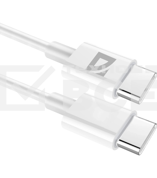 Кабель Defender USB F182 TypeC-TypeC 1м, 30 Вт, PD,TPE,белый
