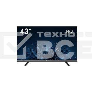 Монитор 43' Hikvision DS-D5043F3-1V0S VA 1920x1080, 60 Гц, 6.5 мс, 16:9, 300 кд/м², VGA, HDMI 1.4, 3.5 Jack, динамики (2x10 Вт), USB 2.0, черный