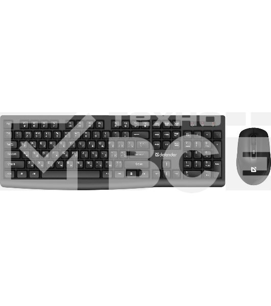 Комплект клавиатура+мышь Defender C-972 беспроводной, USB, 1600 DPI, черный