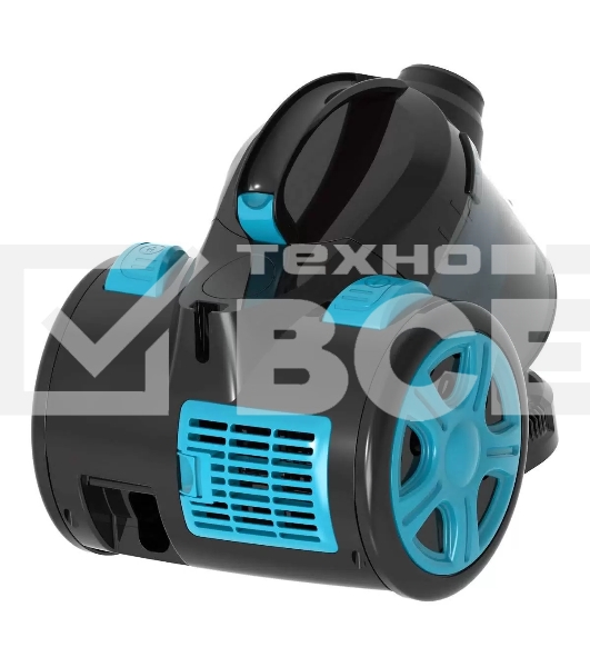 Пылесос Blackton Bt VC1802B черный/голубой, 350/1400 Вт, уборка сухая, пылесборник контейнер 2 л
