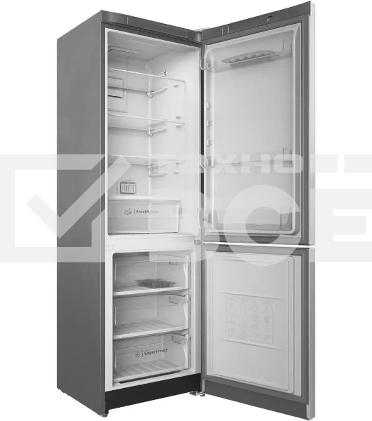 Холодильник Indesit ITS 5180 G серебристый двухкамерный 220/78л морозилка снизу, No Frost