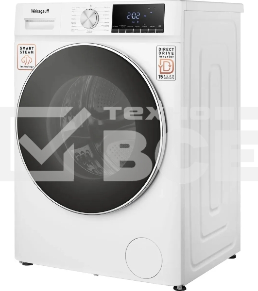 Стирально-сушильная машина Weissgauff WMD 58411 Direct Drive Inverter Premium Steam (432267) белый, фронтальная загрузка 11 кг, 1400 об/мин, класс:A+++