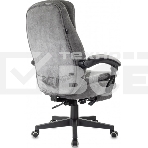 Кресло руководителя Бюрократ T-9950MSG-F Fabric серый Light-19, крестов. пластик, подст. для ног, фото20