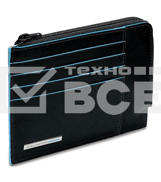 Чехол для кредитных карт Piquadro Blue Square PU1243B2R/N черный натур.кожа