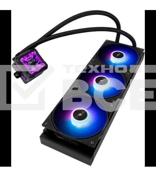 Система водяного охлаждения Thermalright Frozen Warframe PRO 360 ARGB Soc-AM5/AM4/1200/1700/1851 черный 4-pin 29.8dB Al LCD Ret (F-WFRAME-PRO-360-BL-ARGB)