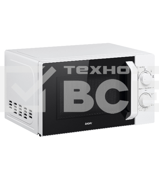 Микроволновая печь BBK 20MWS-761M/W белый, 20 л, 700 Вт, переключатели - поворотный механизм