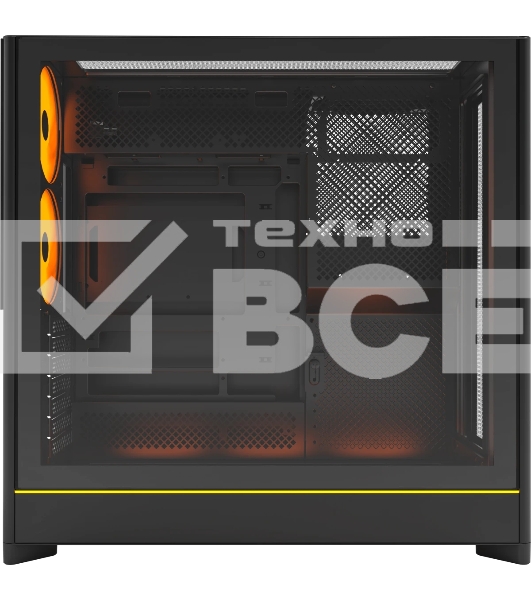 Компьютерный корпус Montech HS01 PRO черный без БП ATX 5x120мм 2xUSB 3.0 1xUSB3.1 audio