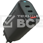 Сетевое зарядное устройство MORE CHOICE NC79a 1USB+2Type-C 3.0A PD 65W быстрая зарядка для Type-C 2м, черный, фото 1