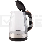 Чайник электрический Centek CT-0065 Beige стекло, 1.7 л 2200 Вт, LED-подсветка, мерная шкала, защита от вкл б/воды, фото6