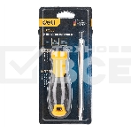 Двухсторонняя отвертка Deli DL626001 PH2+SL6x100мм Спецификация продукта.: 6/PH2x100мм. Материал хвостовика: Cr-V. Длина: 210 мм. Длина: 100 мм. Диаметр хвостовика: 6,3 мм., фото4