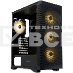 Компьютерный корпус HSPD M520, Mesh Mid Tower, черный, slide TG, 0.45 SPCC, 4x120мм ARGb ATX, mATX, mITX 160/330/184мм 2x2.5