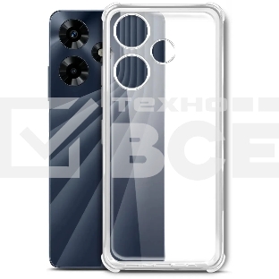 Чехол (клип-кейс) BoraSCO для Infinix Hot 30 Bumper Case прозрачный (72317)