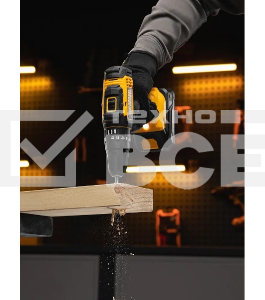 Дрель-шуруповерт Denzel CID-18-0, Аккумуляторная, 18В, Без АКБ и ЗУ, Ударная, Кейс